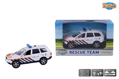 2-Play Die-Cast Pull Back Police NL Light and Sound