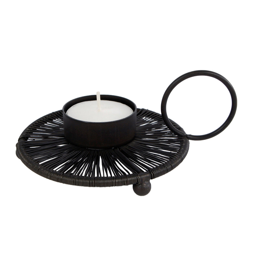 Regali Amsterdam Gifts Amsterdam Filo del supporto di tealight l nero metallo 14x11x4cm