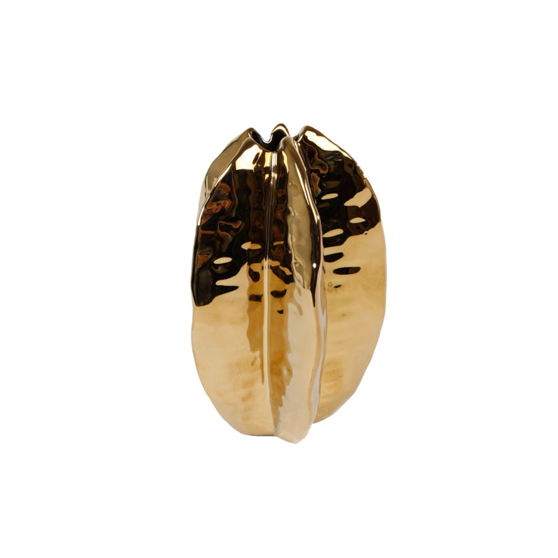 Varino Vase Gold Carambola Earthenware 12.5x12.5x18.5cm