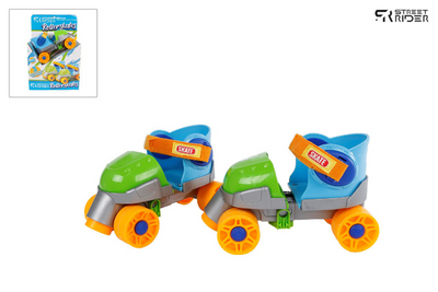 Street rider rolschaatsen blauw alu frame verstelbaar 24-30
