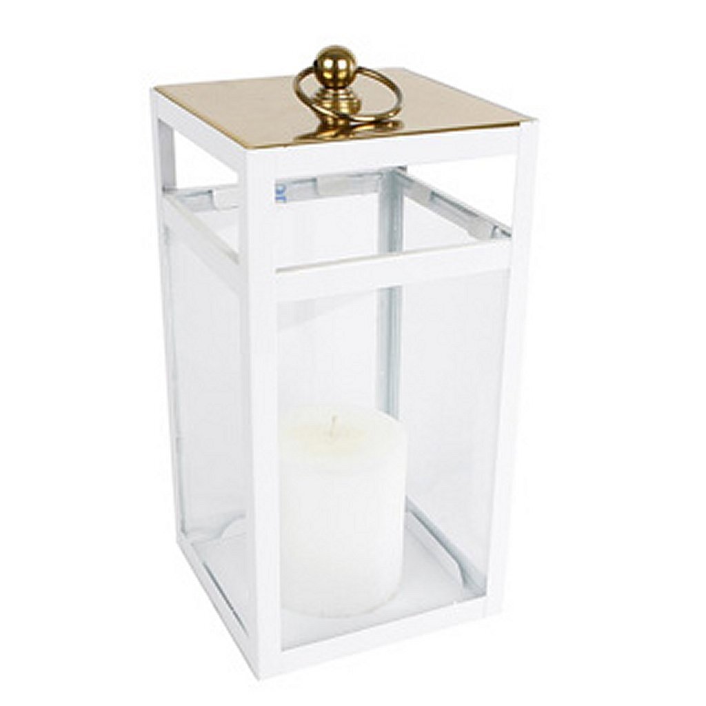 Otras marcas Lantern Rosa Gold Wit Wit Metal 15.5x15.5x32.5 cm