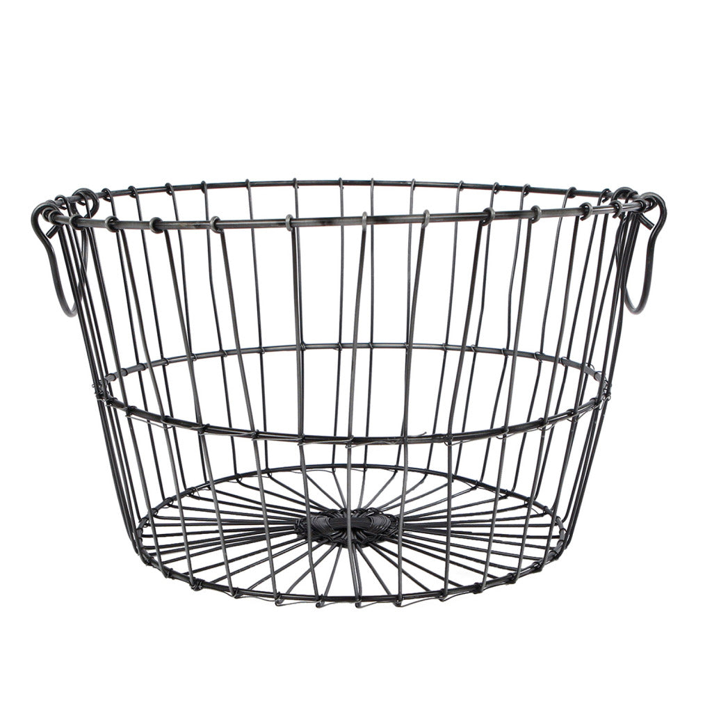 Basket vario Jill Grey Metal Round 28x28x18cm