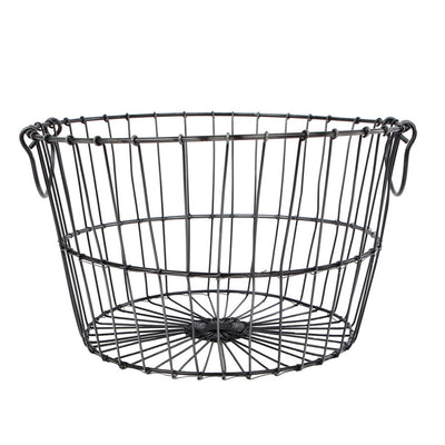 Basket vario Jill Grey Metal Round 28x28x18cm