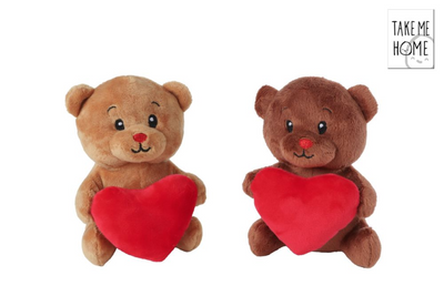 Llévame a casa abrazo de lujoso oso con corazón, 15 cm