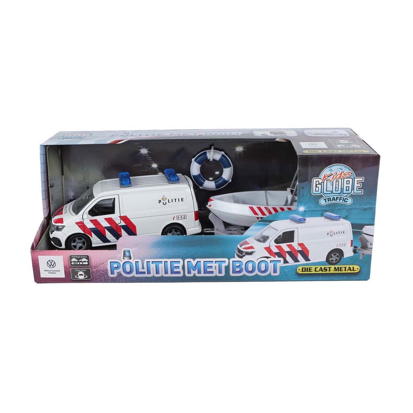 Kids Globe VW Transporter Police with Boot Die-Cast