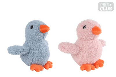 Mini club eend knuffel pluche blauw, 12cm