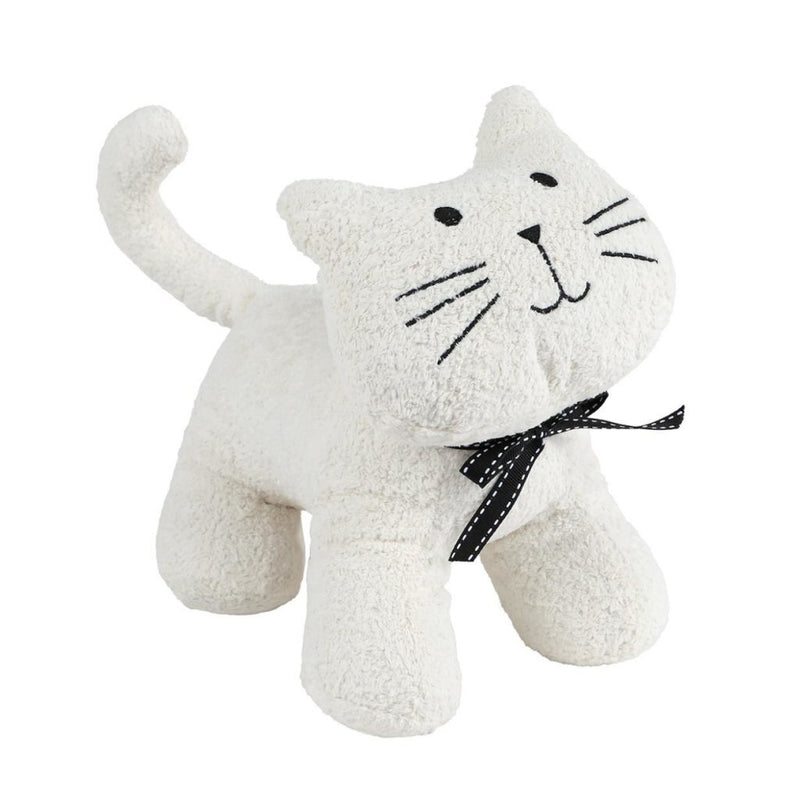 Overige merken deurstopper pluche poes 25x15x24 cm wit