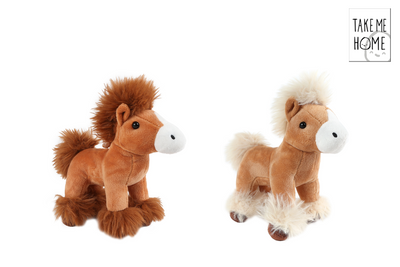 Caballo de peluche Llévame a casa de pie - 20cm
