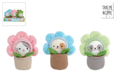 Peluche gato en maceta Llévame a casa - 16cm