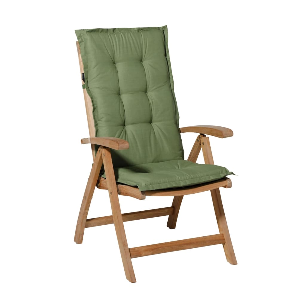Cojín de silla de madison con espalda alta básica de 123x50 cm verde