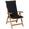 Cojín de la silla de Madison con un alto Panamá de 123x50 cm negro