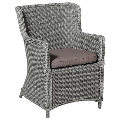 Cuscino di sedile Madison per sedia da giardino di vimini Panama 48x48 cm taupe