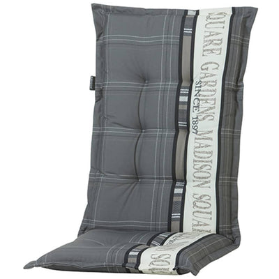 Cuscino della sedia Madison con giardino posteriore alto 123x50 cm Phosa056 grigio