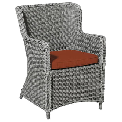 Cuscino di sedile Madison per sedia da giardino di vimini Panama 48x48 cm Terracotta