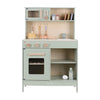 Piccola cucina da gioco olandese in legno color menta