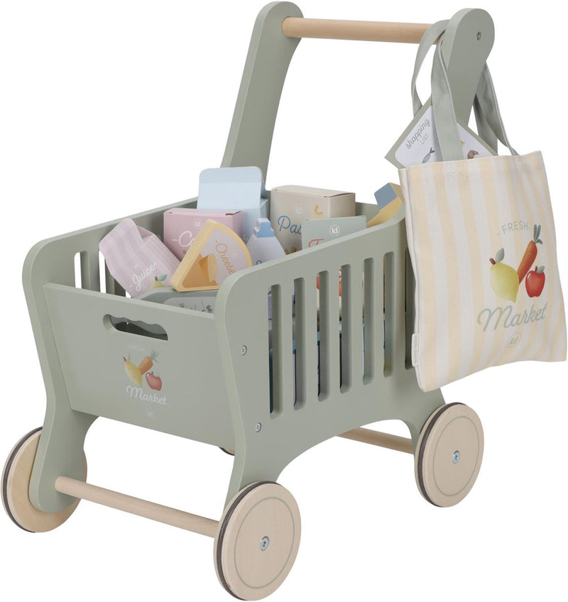 Carro de compras pequeño holandés de madera FSC