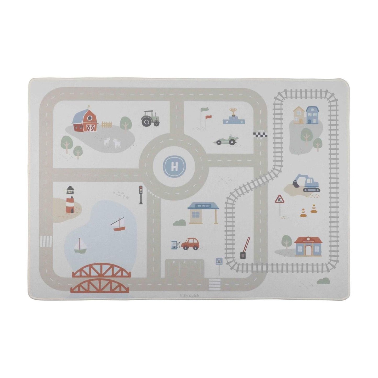 Alfombra de juego Little Dutch Car 100x140cm