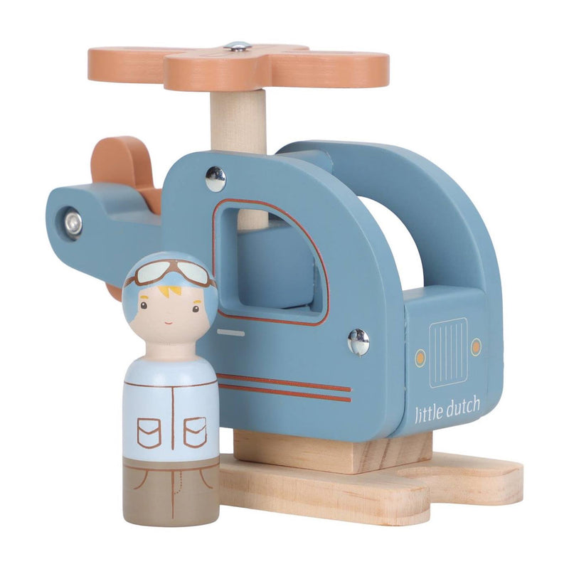 Pequeño helicóptero holandés de madera FSC