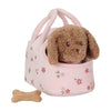 Il piccolo cagnolino olandese Jackie nella borsa