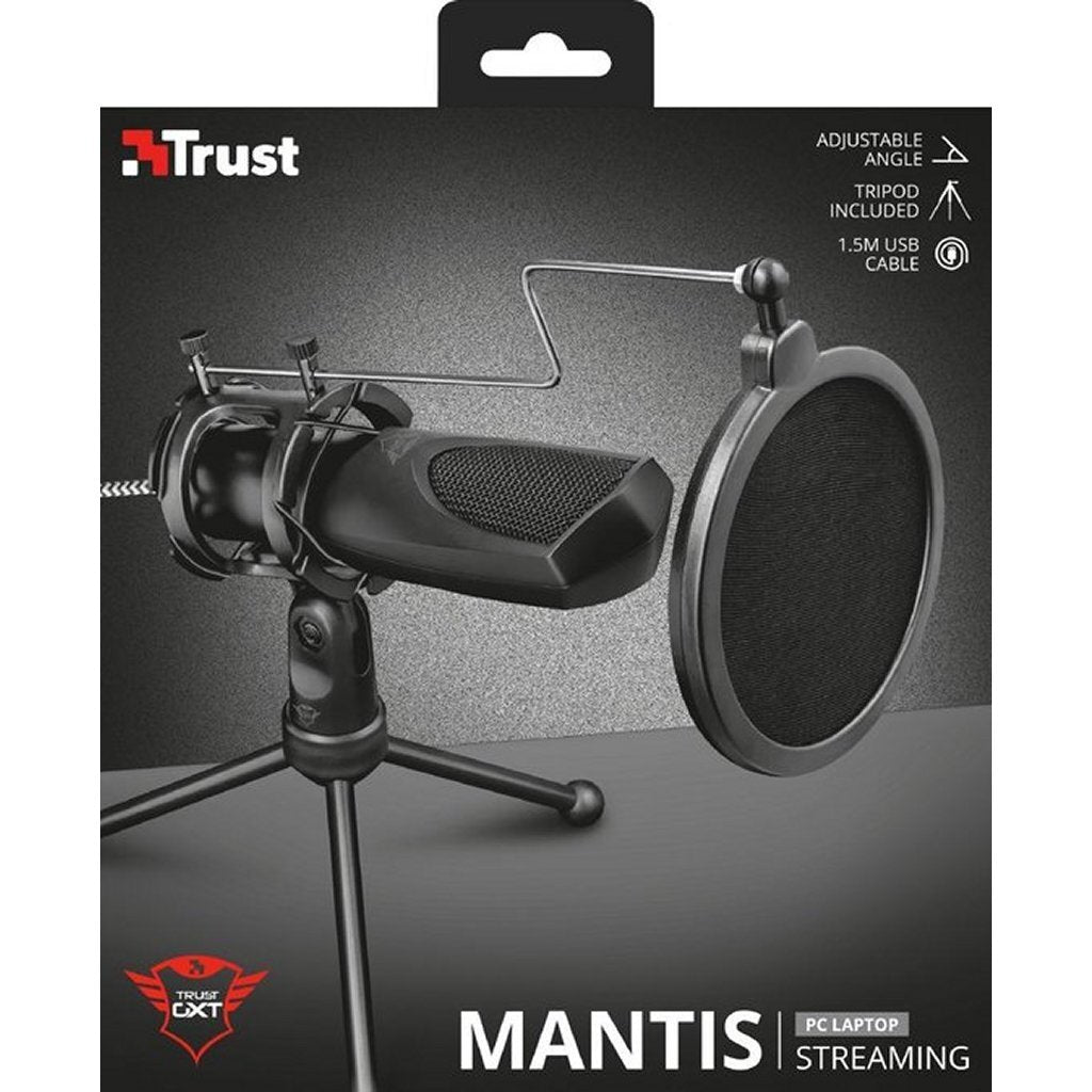 Trust Trust GXT 232 Mantis USB Streaming Microfono nero