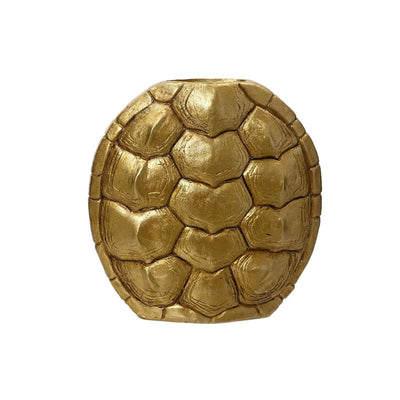 Decoris vase turtle gold 24.4x9.2x24.8cm