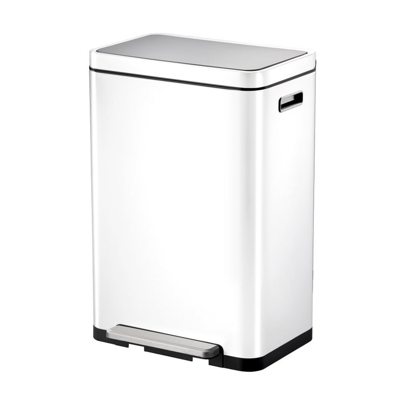 EKO EKO X-Cube Pedal Bin 2x20L White