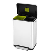Bin eko eko x-cube pedale 2x20l bianco - afbeelding 2