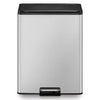 Eko eko pattumiera a pedale essential 2x20 l colore argento opaco