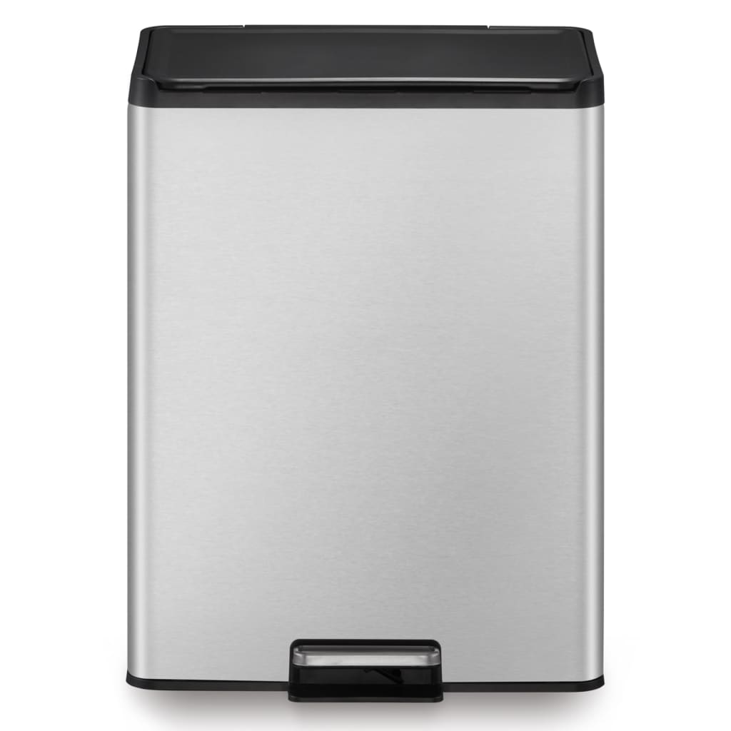 Eko eko pattumiera a pedale essential 2x20 l colore argento opaco