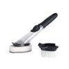 Overige merken aqua laser afwasborstel met dispenser + schuurspons zwart wit