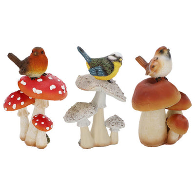 Seta de diseño Esschert con pájaros.