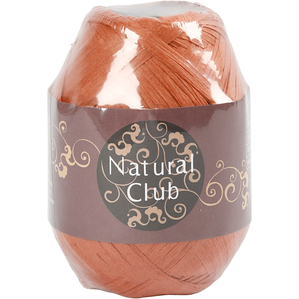 Paper raffia yarn, brown, 75 m 1 piece
