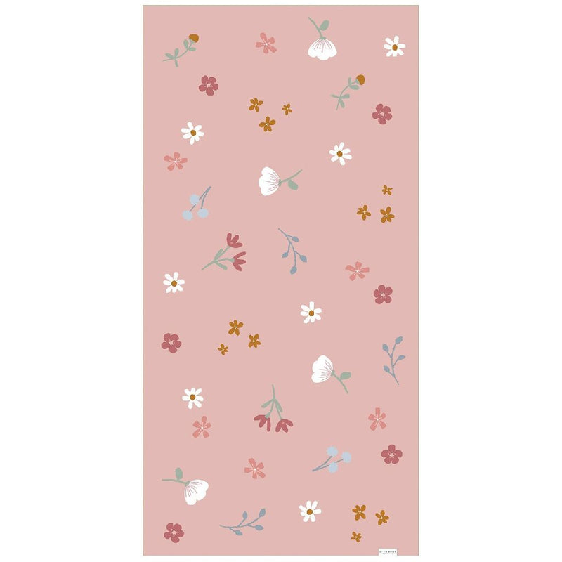 Little dutch pink flowers strandlaken 60x120 cm lichtroze