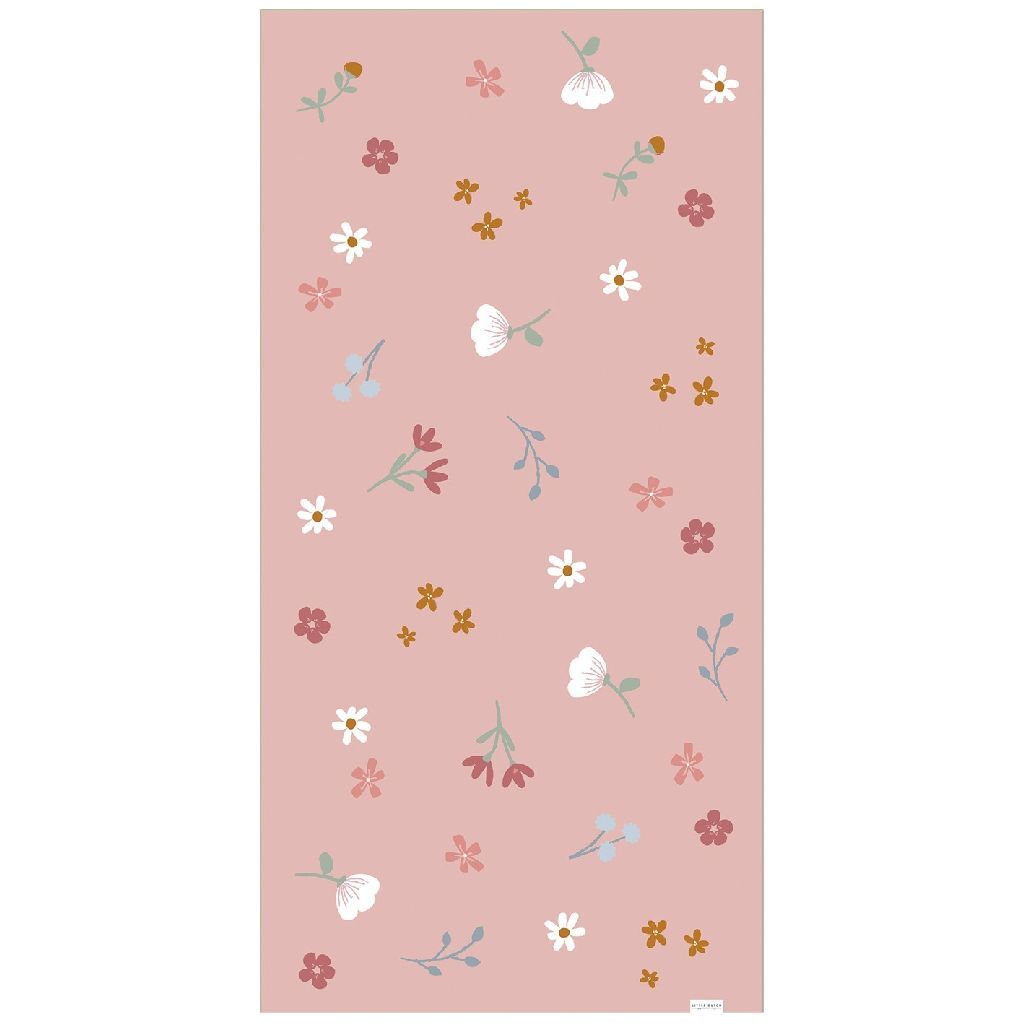 Telo mare Little Dutch Pink Flowers 60x120 cm rosa chiaro