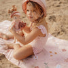 Telo mare Little Dutch Pink Flowers 60x120 cm rosa chiaro
