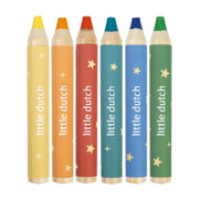 Pencils short thick little dutch jim 6 pieces | 2 pcs - afbeelding 2