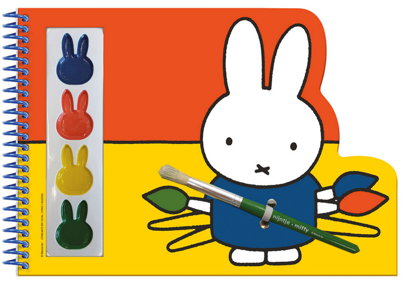Bambolino nijntje knutselboek tekenen en schilderen, incl. kwast en 4 kleuren verf - peuter kleuter - vakantieboek - vanaf 3 jaar - toys