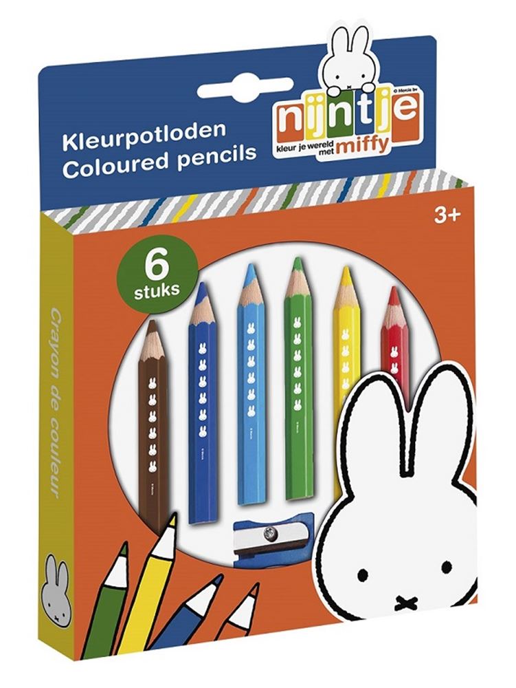Lápices de color de madera Miffy, 6st.
