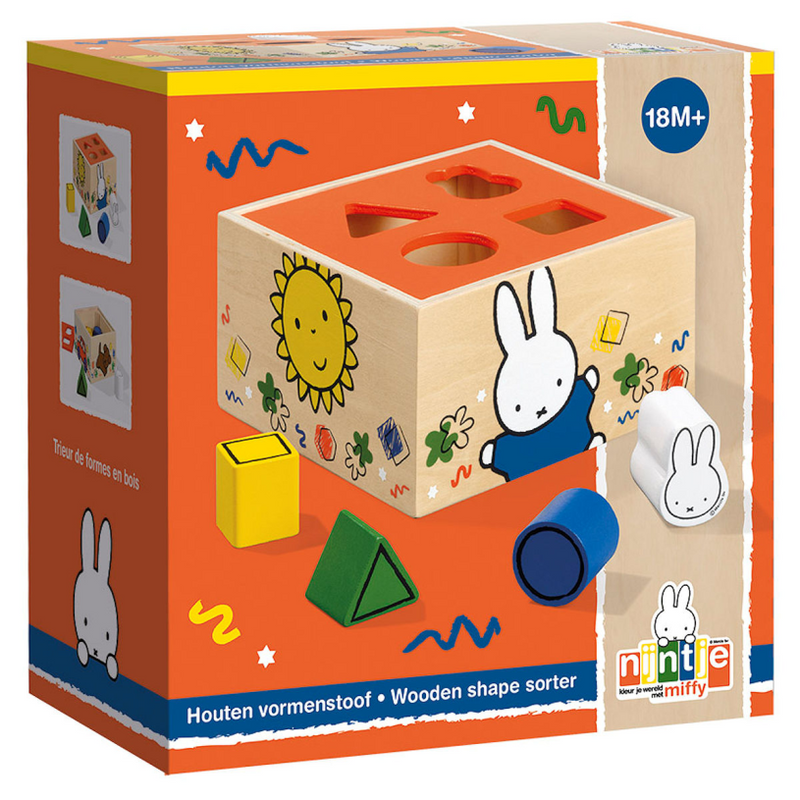 Bambolino nijntje houten speelgoed vormenstoof - peuter kleuter educatief speelgoed - vanaf 1,5 jaar - toys