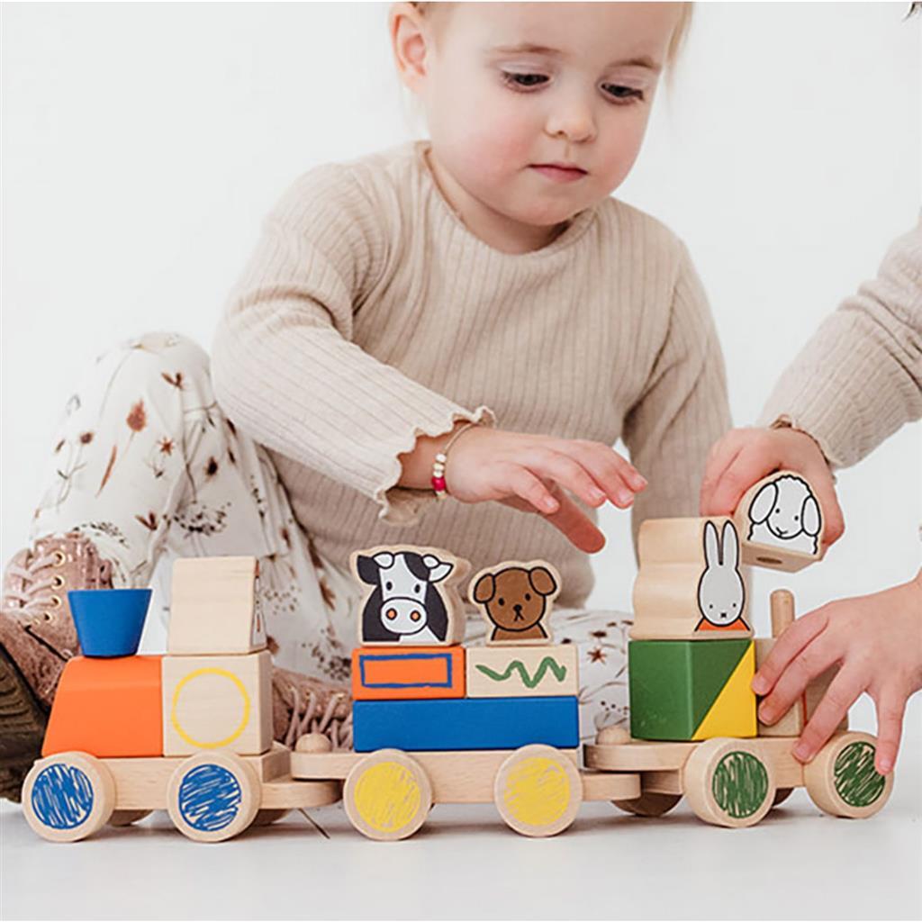 Bambolino Toys Block Train Wood