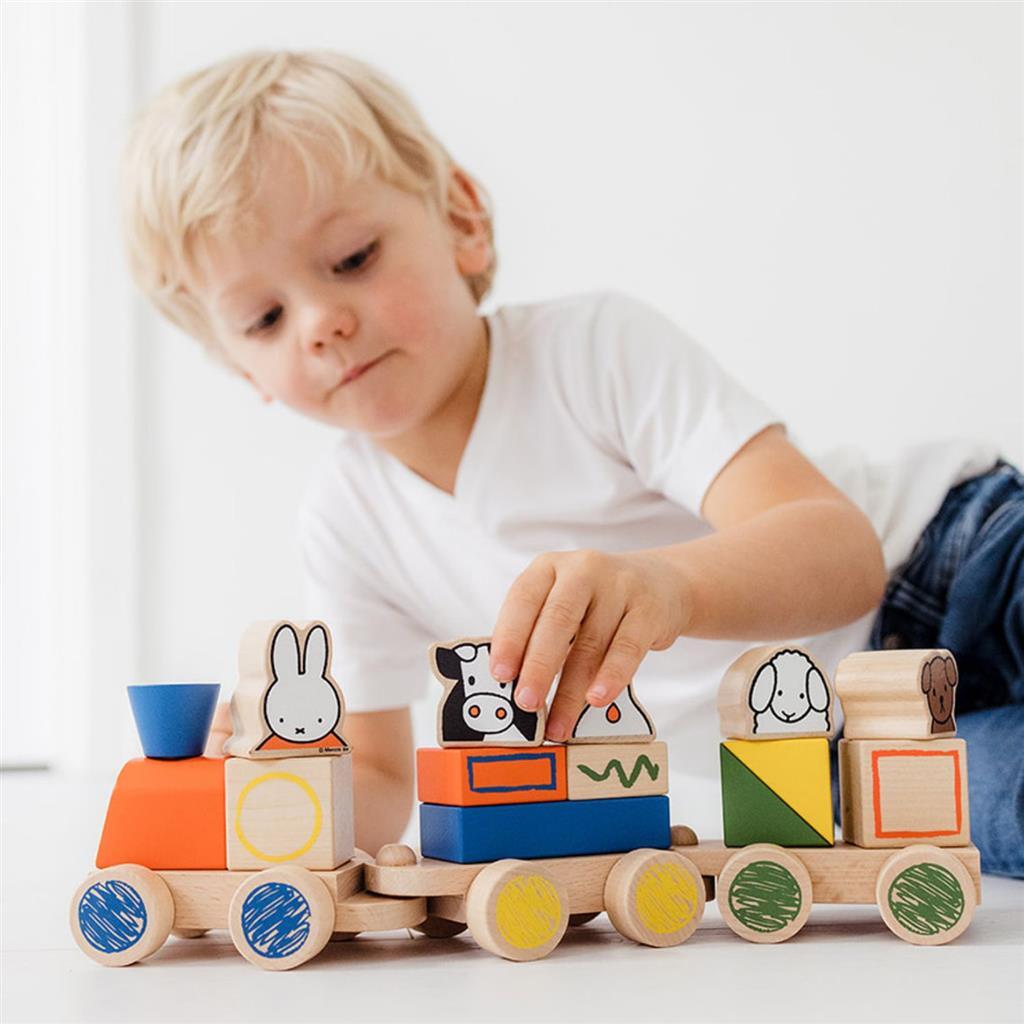 Bambolino Toys Block Train Wood