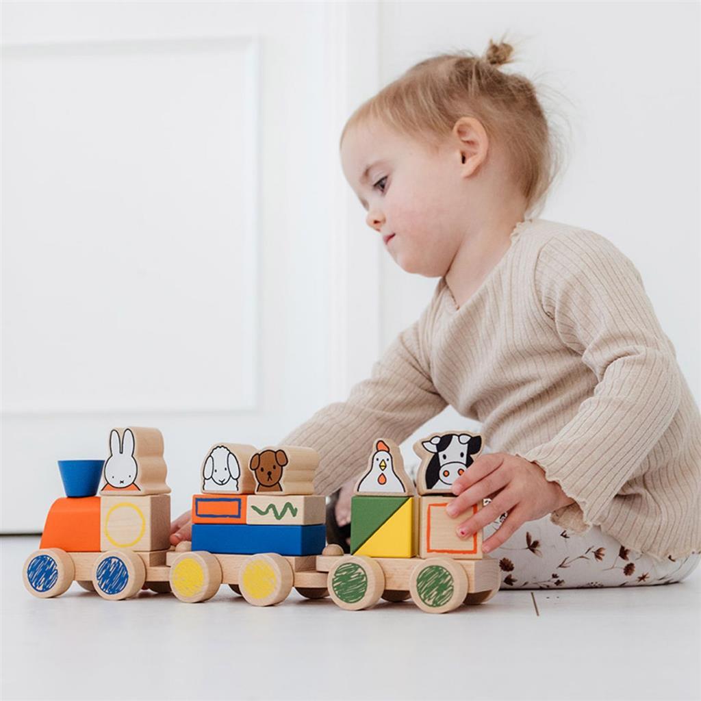 Bambolino Toys Block Train Wood