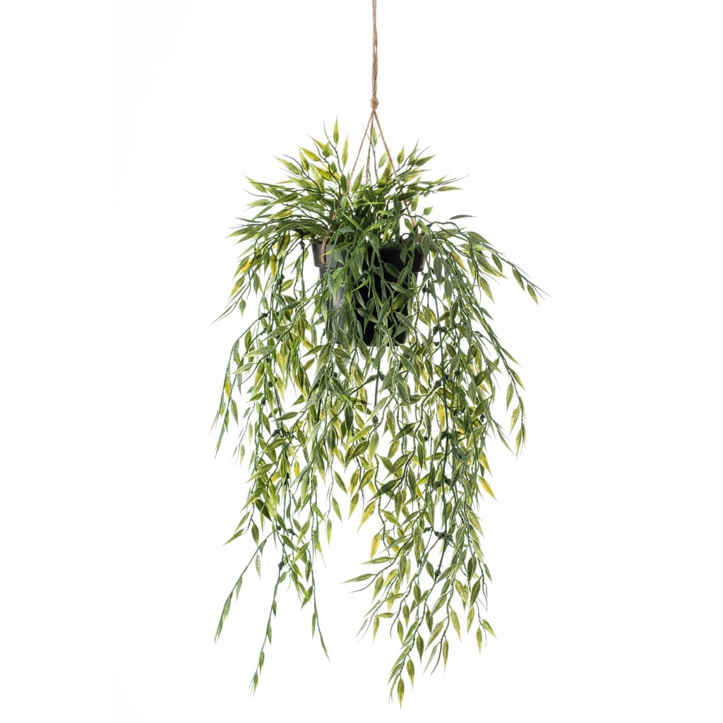 Smeraldo smeraldo pianta artificiale appesa in bambù pentola 50 cm