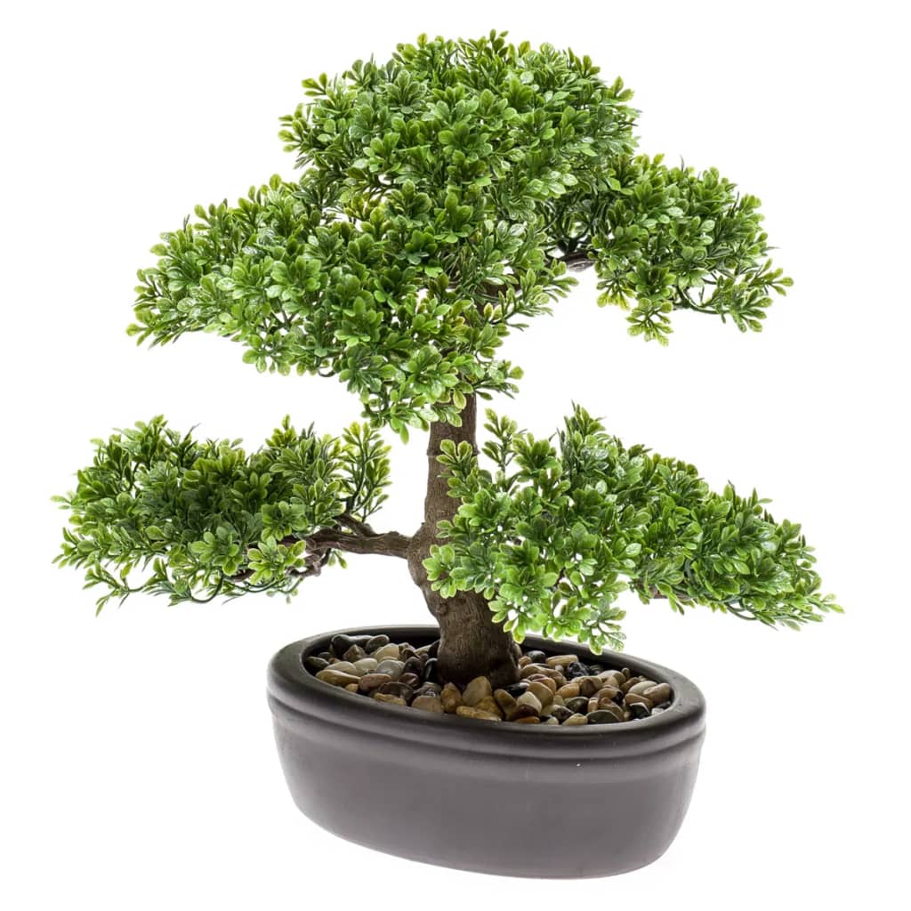 Smeraldo smeraldo art pianta mini bonsai ficus verde 32 cm 420002