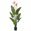 Planta de arte esmeralda esmeralda con maceta y flores Strelitzia 120 cm
