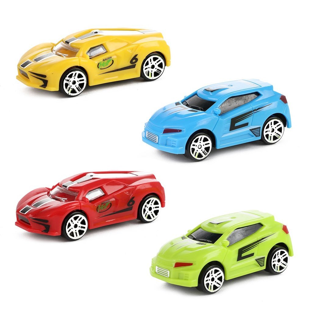 Estuche coleccionista turbo racers turbo racers + 4 autos + poster de juego