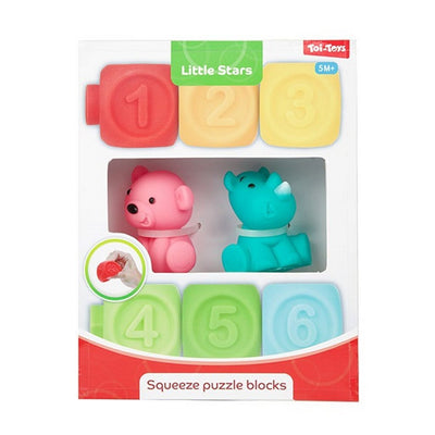 Little stars little baby stapelblokken 6 stuks + 2 dieren