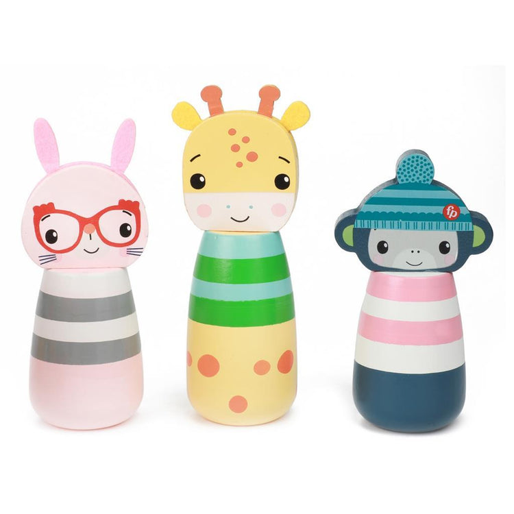 Fisher precio juego de bolos de madera animales