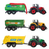 Metal landbouw voertuigen met aanhanger 3 stuks