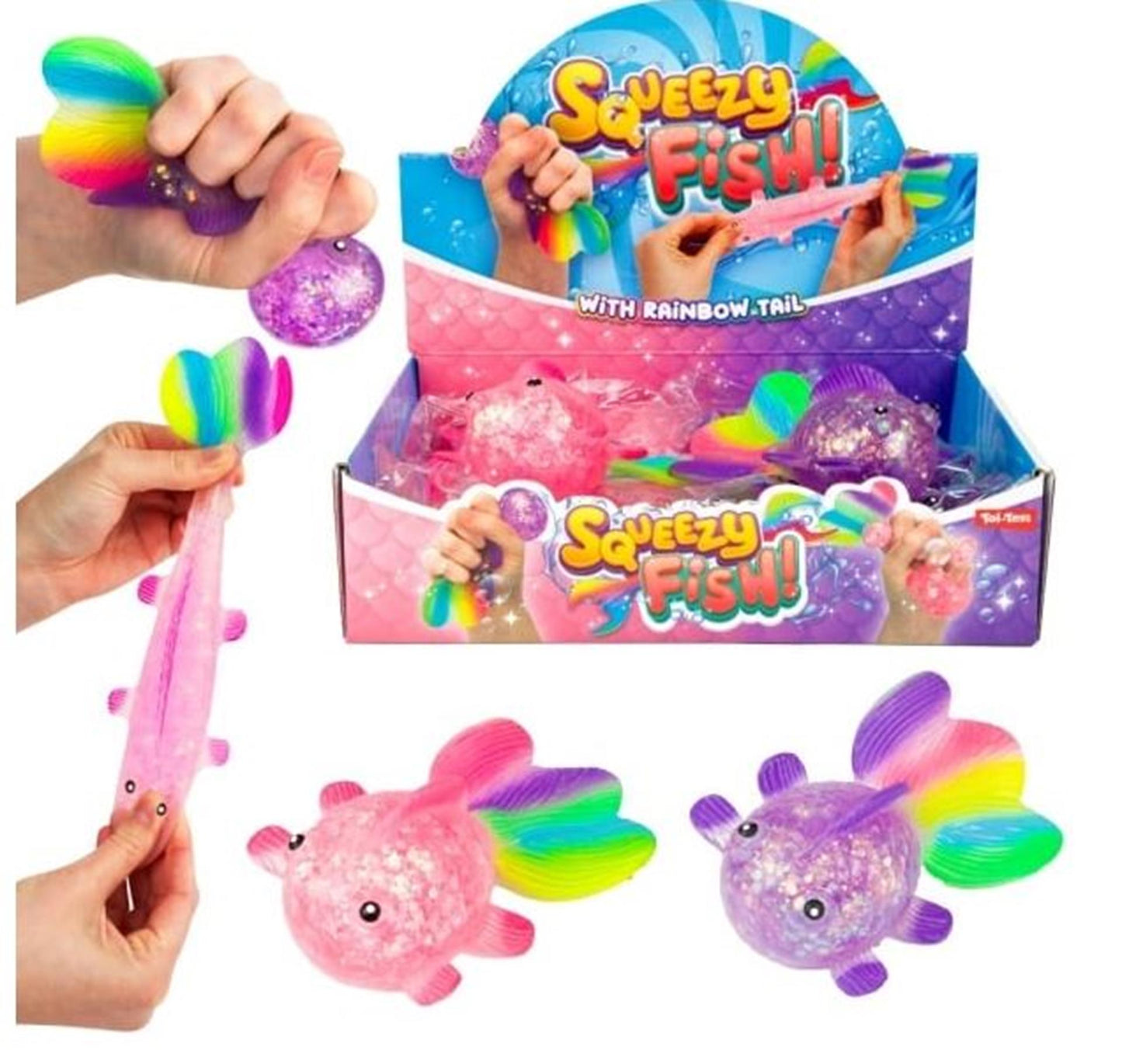 Toi-toys exprimir pescado azúcar brillo estirable